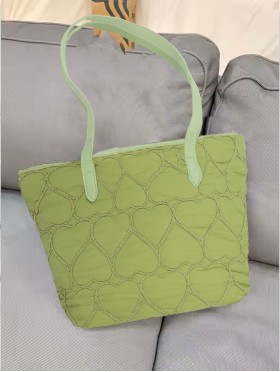 Heart Stitched Fashion Tote Bag 